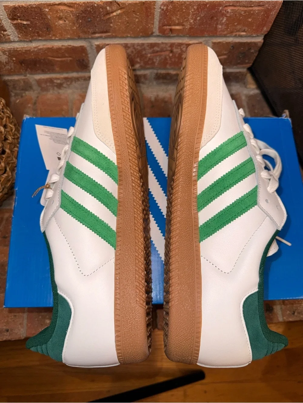 Adidas Samba OG White Green Gum Sole Men’s Size 13 NIB JI3202